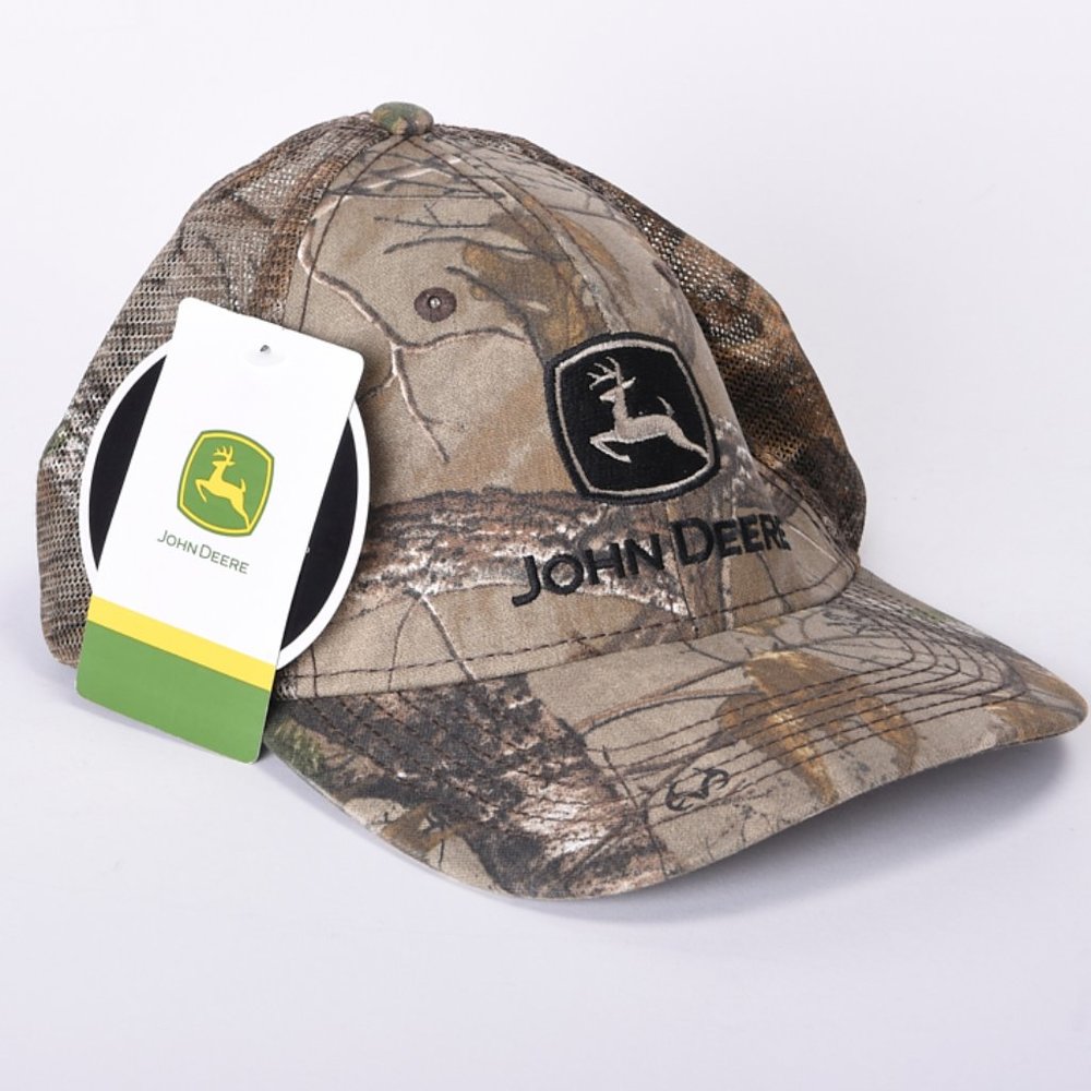 John Deere APX Camo Twill Hat/Cap - LP69085 Patterned cotton twill.